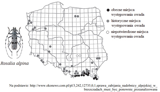 Zmiany w populacji nadobnicy alpejskiej.