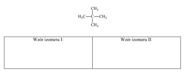 Izomeria szkieletowa alkanów.