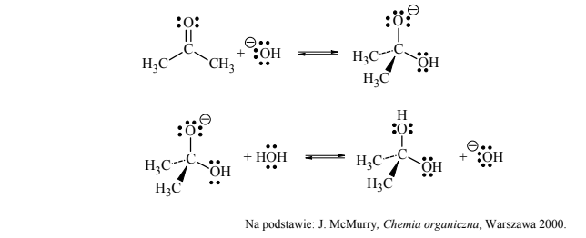 Reakcje aldehydów i ketonów prowadzące do otrzymania dioli
