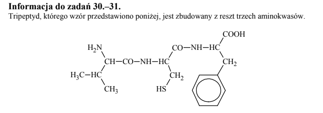 Tripeptyd, którego wzór przedstawiono poniżej…