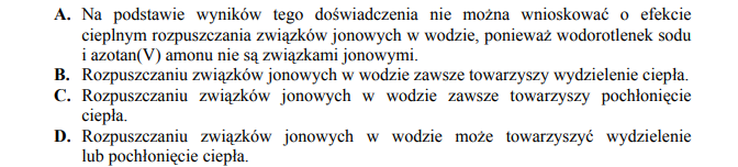 Efekt energetyczny procesów rozpuszczania.