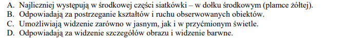 Budowa oka. Rozmieszczenie komórek światłoczułych w oku.