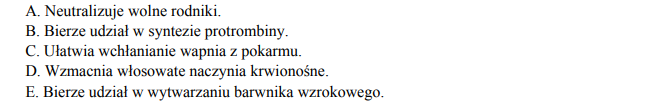 Rola witaminy C w organiźmie człowieka.