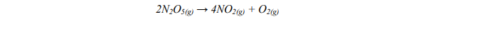 Ilości reagentów rozkładu tlenku azotu (V)