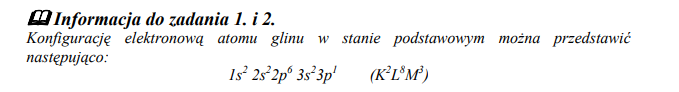 Konfiguracja atomu glinu