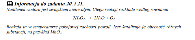 Objętość tlenu powstała w wyniku rozkładu nadtlenku wodoru