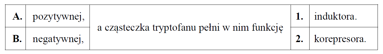 Operon tryptofanowy u bakterii.