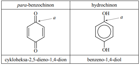 Izomerem para-benzochinonu jest orto-benzochinon. Jego nazwa systematyczna tocykloheksa-3,5-dieno-1,2-dion.