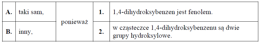 1,4-dihydroksybenzen oraz propano-1,2-diol