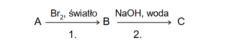 reakcja monobromowania węglowodorów na świetle