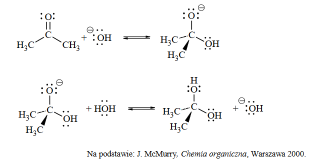 diole – produkt reakcji aldehydów i ketów z wodą