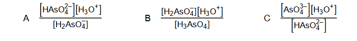 Kwas arsenowy(V) H3 AsO4 – kwas trójprotonowy