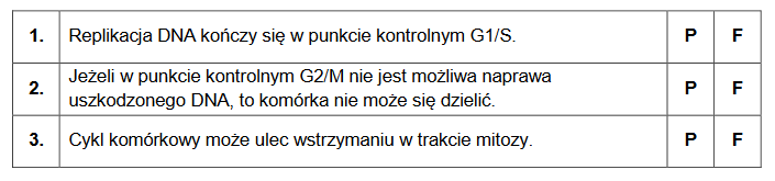 punkty kontrolne cyklu komórkowego