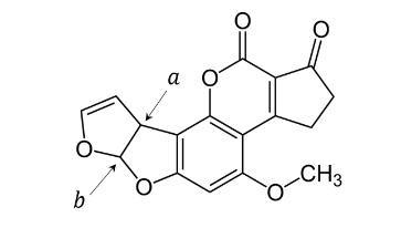aflatoksyna B1 – silnie toksyczny, rakotwórczy związek wytwarzany przez pleśnie