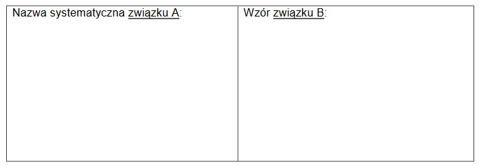 wzory półstrukturalne wybranych węglowodorów